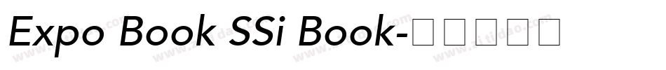 Expo Book SSi Book字体转换